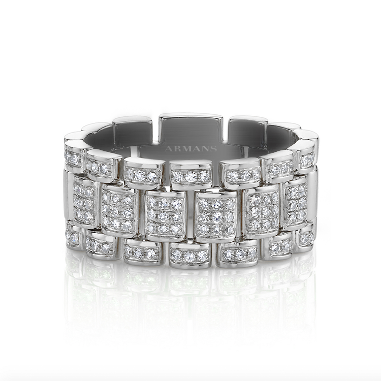Mens Iced Out Pavé Diamond Ring - Armans Fine Jewellery