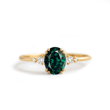Messina Green Emerald Diamond Ring - Armans Fine Jewellery