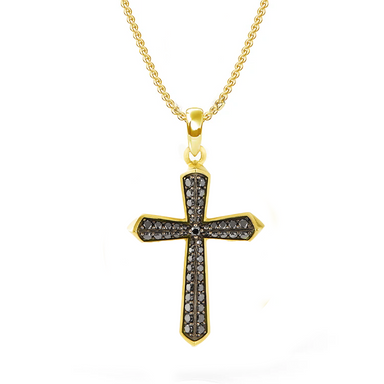 Midnight Diamond Cross Necklace - Armans Fine Jewellery