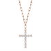 Mini Baguette Diamond Cross with Paperclip Chain - Armans Fine Jewellery