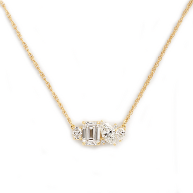 Mixed Shape Cluster Necklace - Armans Fine Jewellery