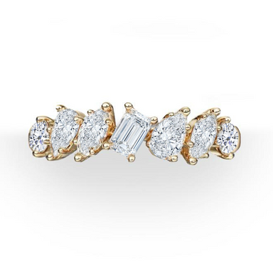Mixed Diamond Half Band Eternity Ring - Armans Fine Jewellery