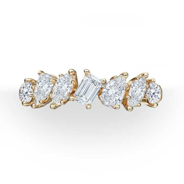 Mixed Diamond Half Band Eternity Ring - Armans Fine Jewellery