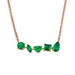 Multi-Shaped Emerald Bar Necklace - Armans Fine Jewellery