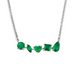 Multi-Shaped Emerald Bar Necklace - Armans Fine Jewellery