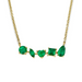Multi-Shaped Emerald Bar Necklace - Armans Fine Jewellery
