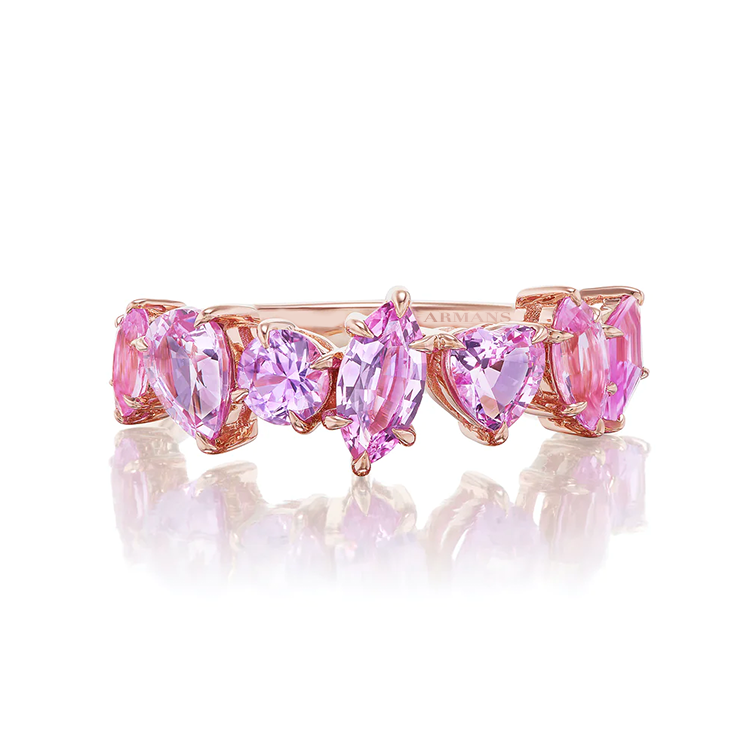 Multi-Shaped Pink Sapphire Ring - Armans Fine Jewellery