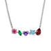 Multi-Shaped Rainbow Bar Necklace - Armans Fine Jewellery