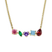 Multi-Shaped Rainbow Bar Necklace - Armans Fine Jewellery