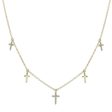Multi Cross Necklace - Armans Fine Jewellery