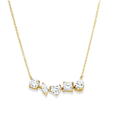 Multi Diamond Bar Necklace - Armans Fine Jewellery