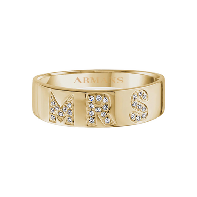 Multi Diamond Initial Band - Armans Fine Jewellery