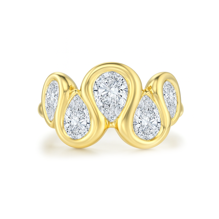 Luna Diamond Water Drop Ring - Armans Fine Jewellery