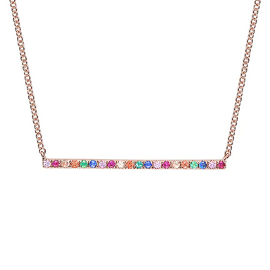 Multicoloured Beam Necklace - Armans Fine Jewellery