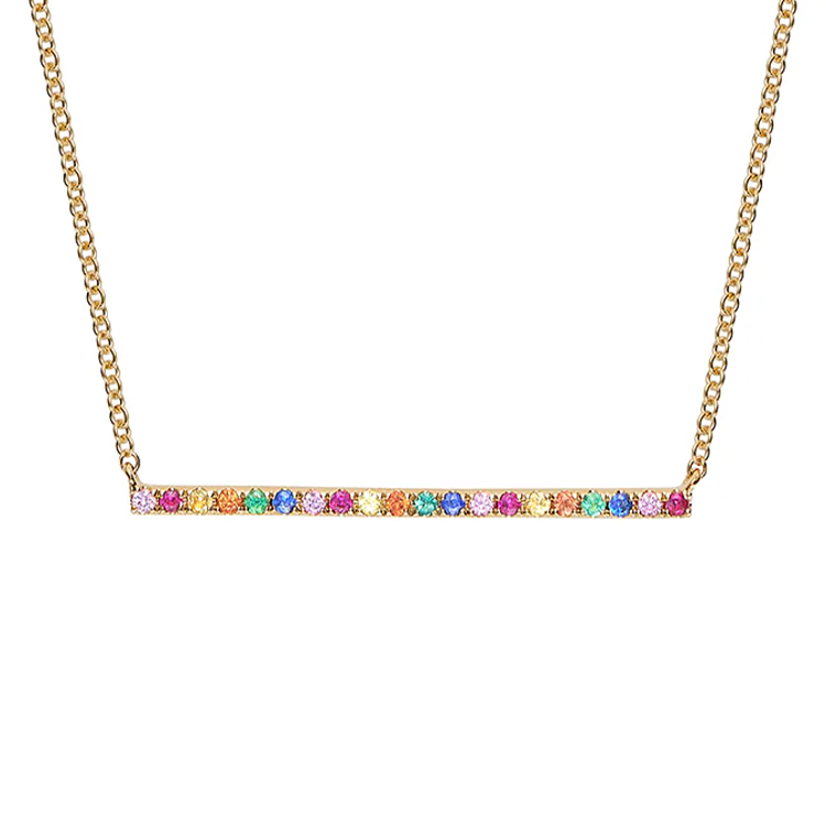 Multicoloured Beam Necklace - Armans Fine Jewellery
