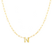 Block Letter Necklace with Paperclip Chain - Armans Fine Jewellery