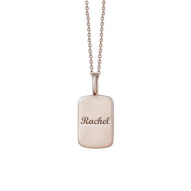 Nameplate Dog Tag Necklace - Armans Fine Jewellery