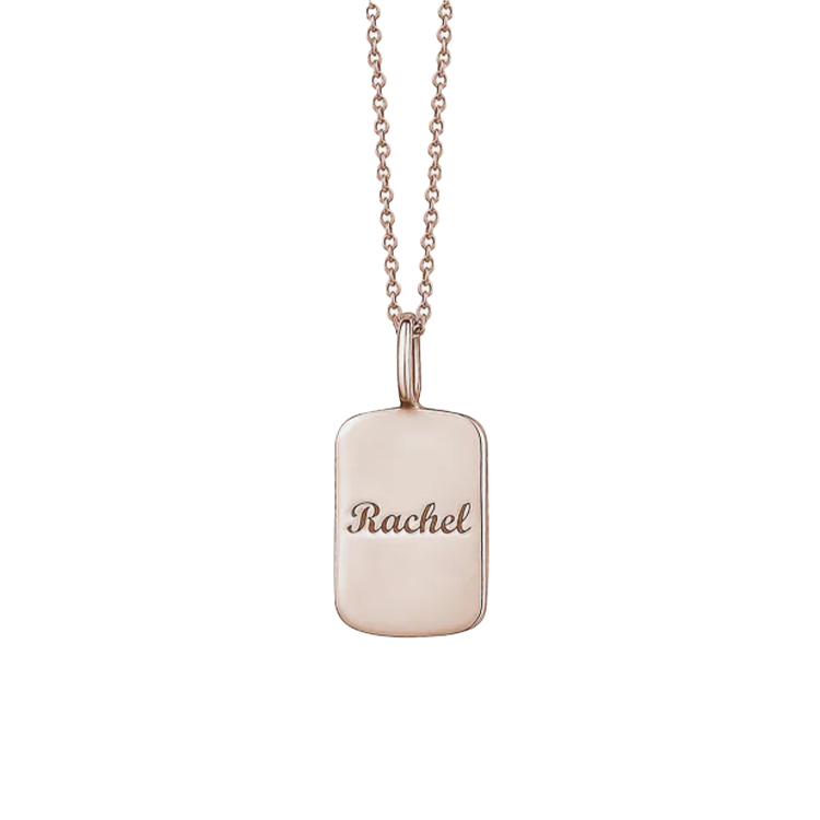 Nameplate Dog Tag Necklace - Armans Fine Jewellery