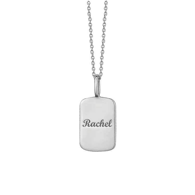 Nameplate Dog Tag Necklace - Armans Fine Jewellery