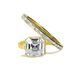 Orbit Bezel Asscher Lab Grown Diamond Engagement Ring - Armans Fine Jewellery