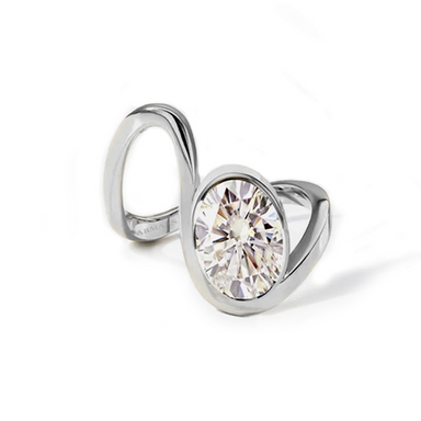 Oval Diamond Loop Ring - Armans Fine Jewellery