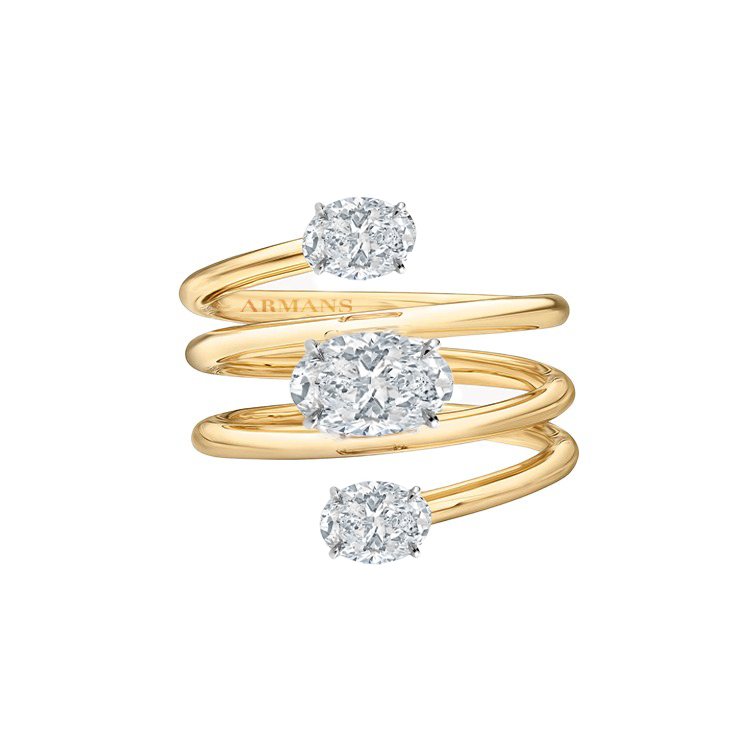 Oval Diamond Spiral Ring - Armans Fine Jewellery