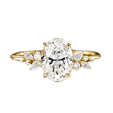 Oval Elora Lab Grown Diamond Cluster Engagement Ring - Armans Fine Jewellery