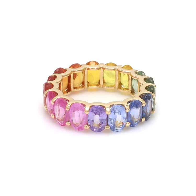 rainbow sapphire eternity rainbow eternity band cheap