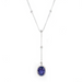 Oval Tanzanite and Diamond Drop Necklace - Armans Fine Jewellery