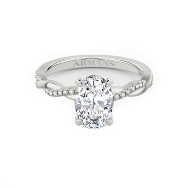Oval Twist Engagement Ring - Armans Fine Jewellery