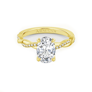 Oval Twist Engagement Ring - Armans Fine Jewellery
