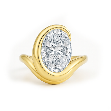 Twisted Oval Lab Grown Diamond Engagement Ring - Armans Fine Jewellery