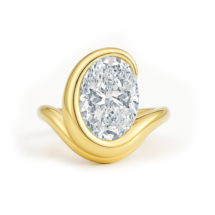 Twisted Oval Lab Grown Diamond Engagement Ring - Armans Fine Jewellery