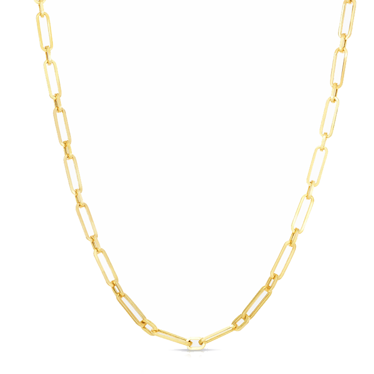 Paper Clip Chain Link Necklace - Armans Fine Jewellery