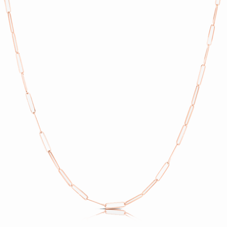 Paper Clip Chain Link Necklace - Armans Fine Jewellery