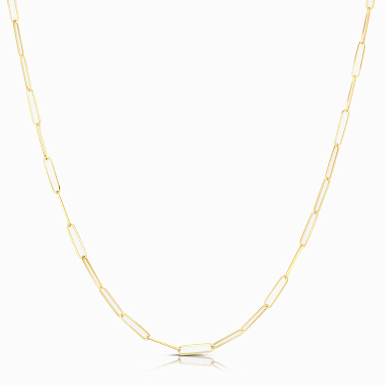 Paper Clip Chain Link Necklace - Armans Fine Jewellery
