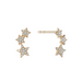 Pavé Three Star Studs - Armans Fine Jewellery