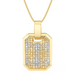 Pavé Diamond Dog Tag Necklace - Armans Fine Jewellery