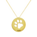 Paw Print Cutout Disc Pendant - Armans Fine Jewellery