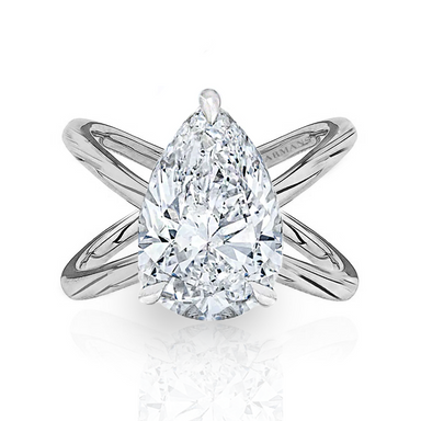 Pear Allegra Orbit Engagement Ring - Armans Fine Jewellery