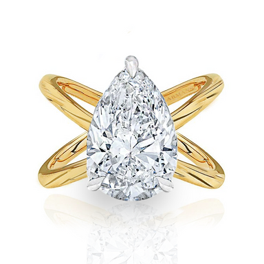 Pear Allegra Orbit Engagement Ring - Armans Fine Jewellery