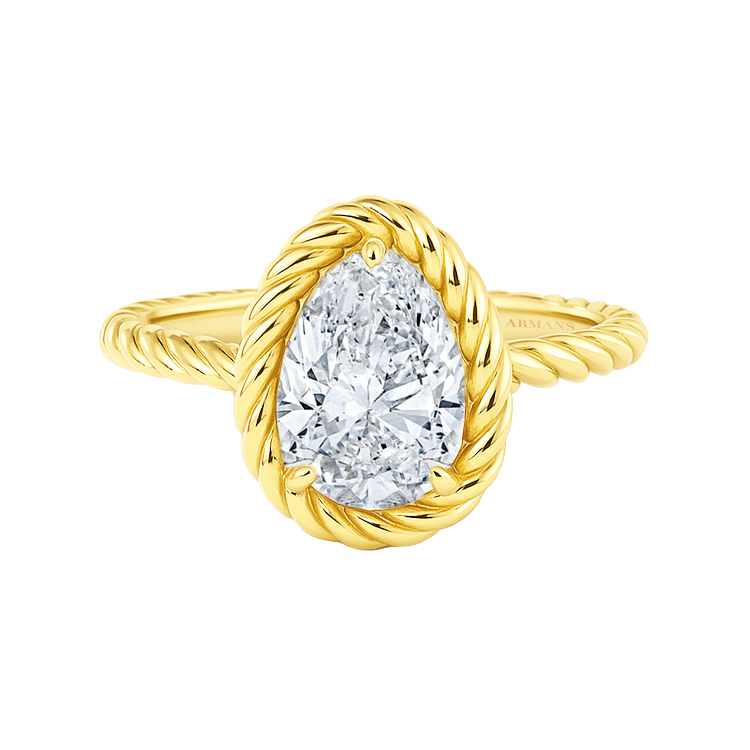 Pear Cordelia Lab Grown Diamond Braided Engagement Ring - Armans Fine Jewellery