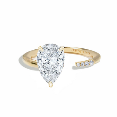 Pear Diamond Split Engagement Ring - Armans Fine Jewellery