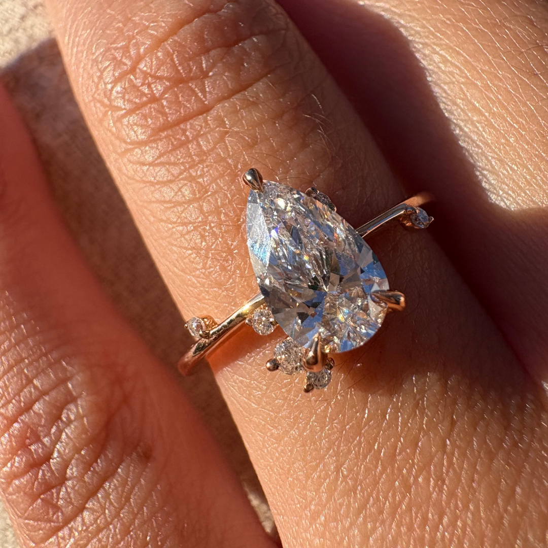 Pear Fire Fly Diamond Engagement Ring - Armans Fine Jewellery