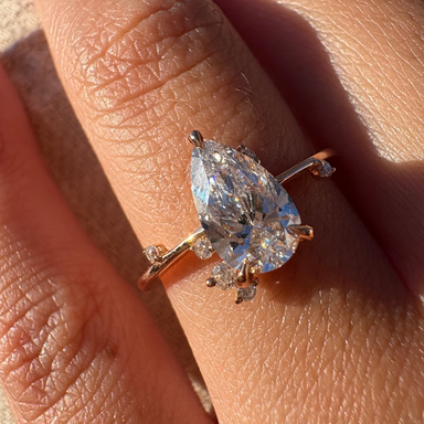Pear Fire Fly Diamond Engagement Ring - Armans Fine Jewellery