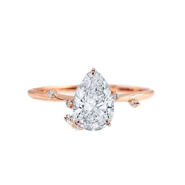 Pear Fire Fly Diamond Engagement Ring - Armans Fine Jewellery