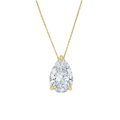 Pear Solitaire Diamond Pendant - Armans Fine Jewellery