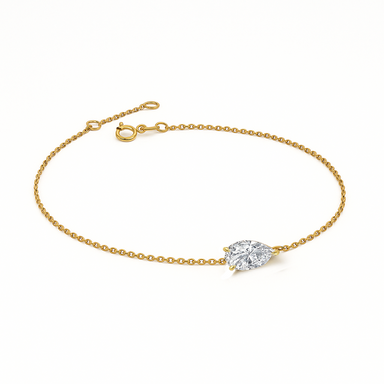 Pear Solitaire East West Bracelet - Armans Fine Jewellery