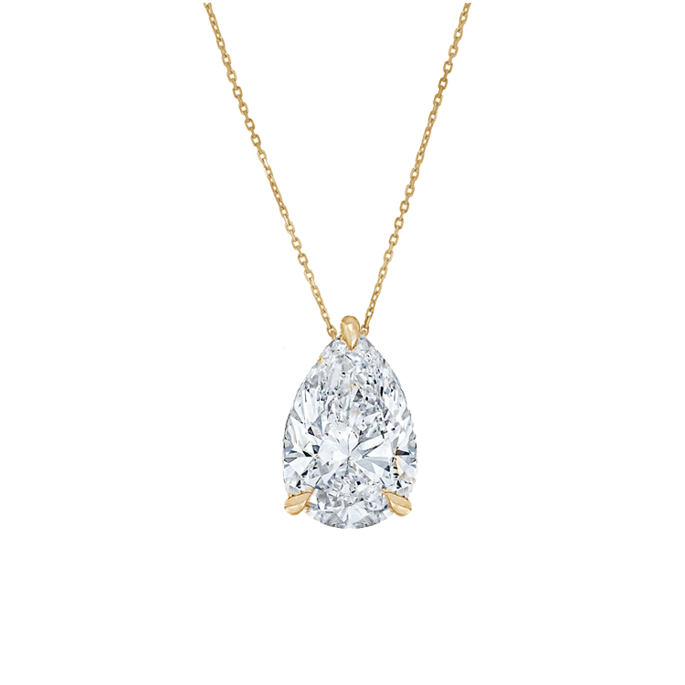 Pear Solitaire Lab Grown Diamond Pendant - Armans Fine Jewellery