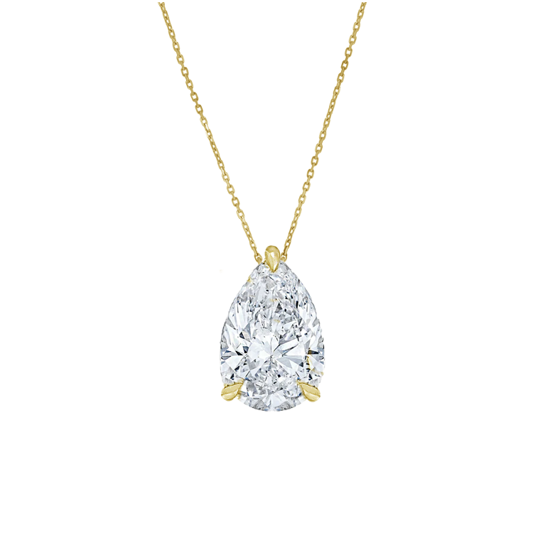 Pear Solitaire Lab Grown Diamond Pendant - Armans Fine Jewellery
